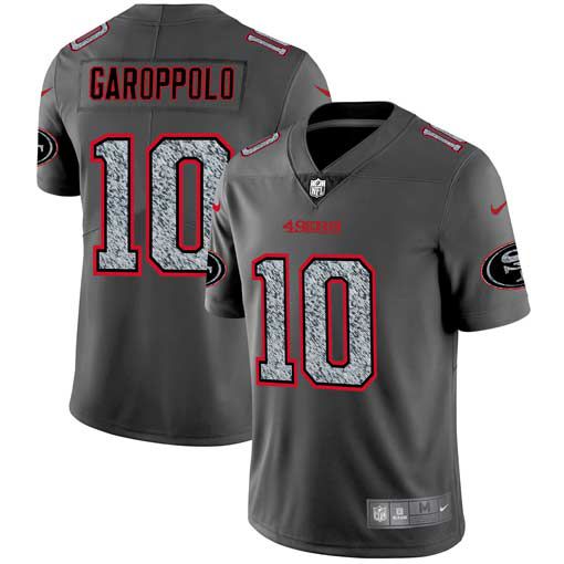Men San Francisco 49ers #10 Garoppolo Nike Teams Gray Fashion Static Limited NFL Jerseys->san francisco 49ers->NFL Jersey